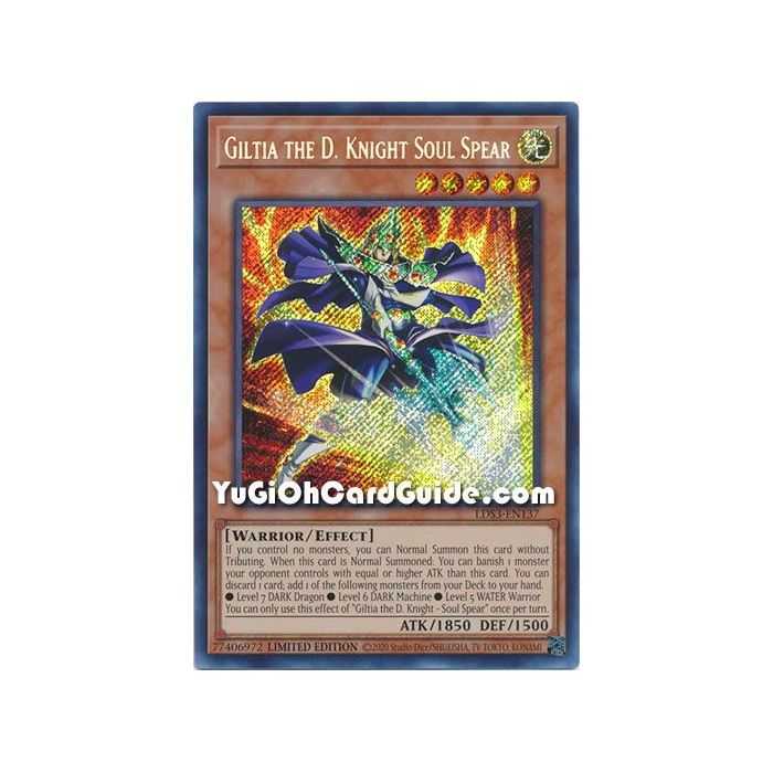 Giltia the D.Knight - Soul Spear  (Secret Rare) – Legendary Duelists Season 3 | Carta YUGIOH en México