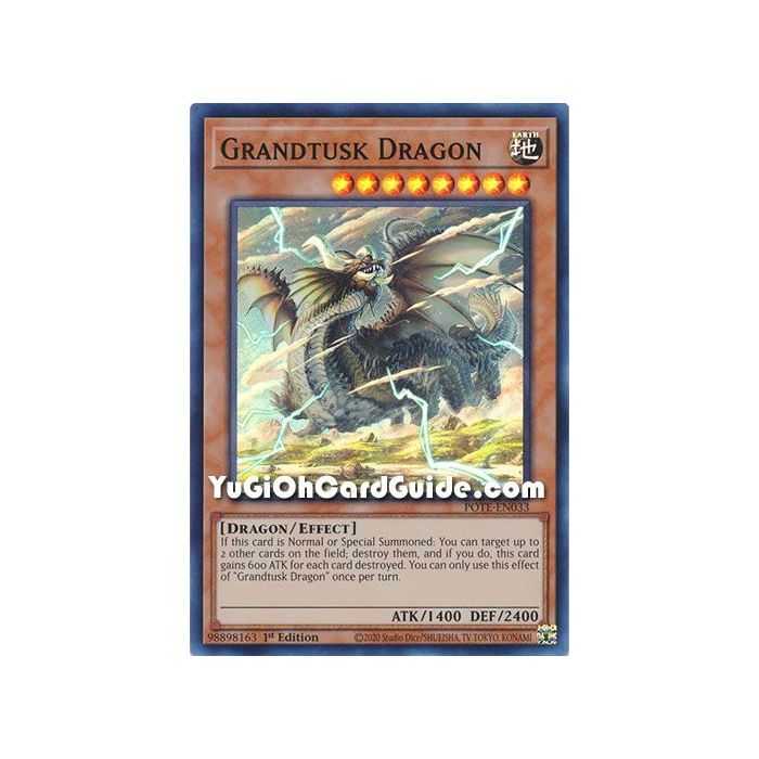 Grandtusk Dragon (Super Rare) – Power of the Elements | Carta YUGIOH en México