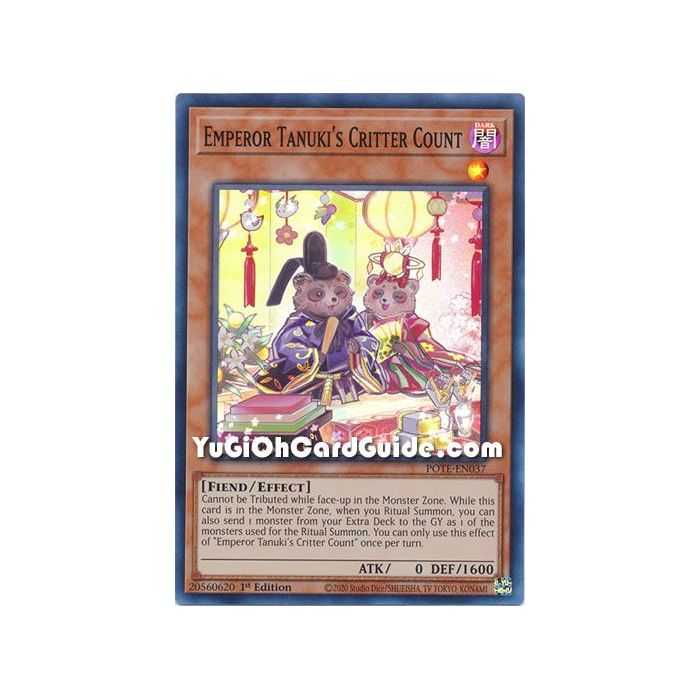 Emperor Tanuki's Critter (Super Rare) – Power of the Elements | Carta YUGIOH en México