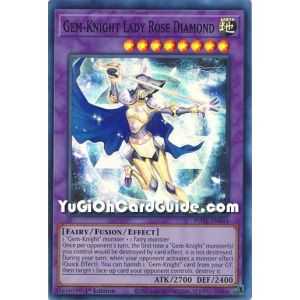 Gem-Knight Lady Rose Diamond (Super Rare) – Power of the Elements | Carta YUGIOH en México