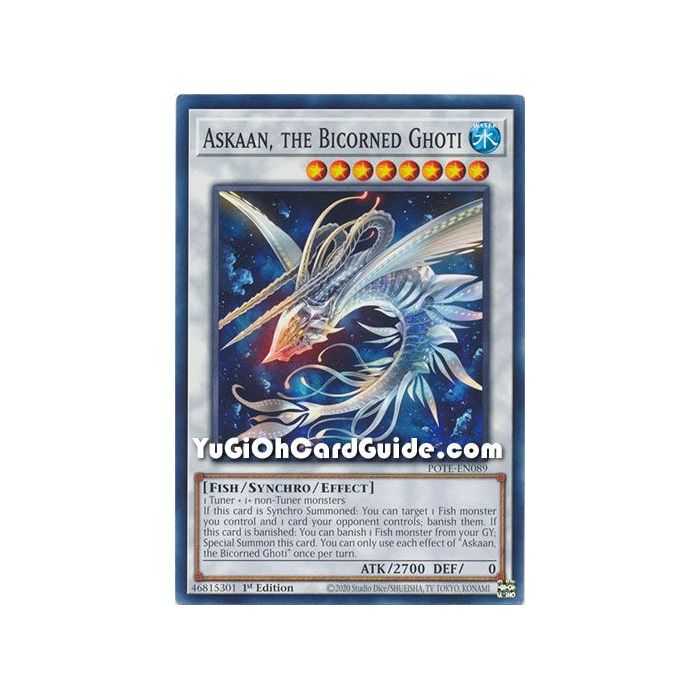 Askaan, the Bicorned Ghoti (Common) – Power of the Elements | Carta YUGIOH en México