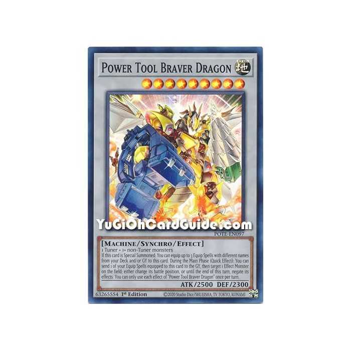 Power Tool Braver Dragon (Super Rare) – Power of the Elements | Carta YUGIOH en México