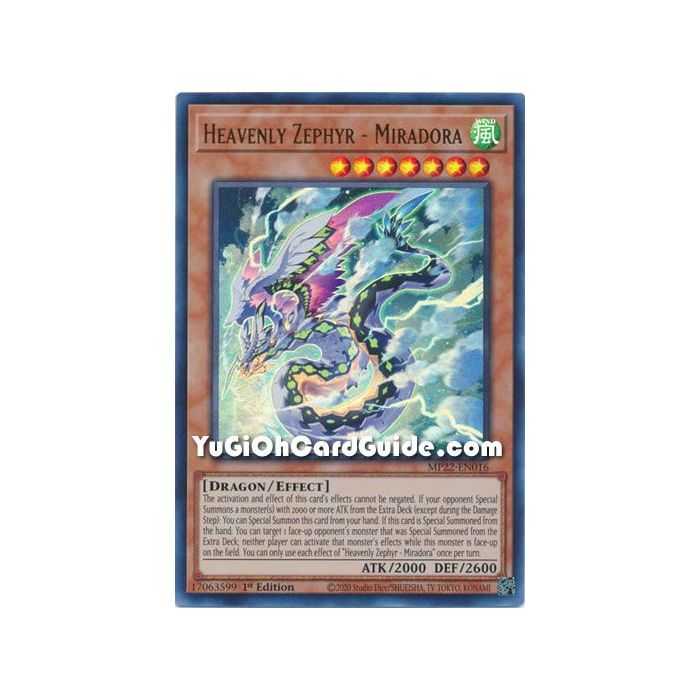 Heavenly Zephyr - Miradora (Ultra Rare) – 2019 Gold Sarcophagus Mega Pack | Carta YUGIOH en México