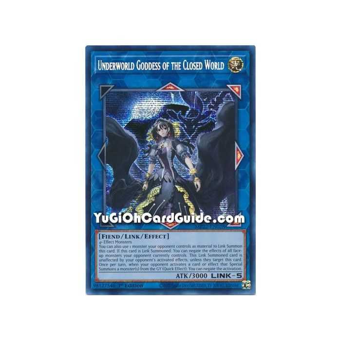 Underworld Goddess of the Closed World (Prismatic Secret Rare) – 2019 Gold Sarcophagus Mega Pack | Carta YUGIOH en México