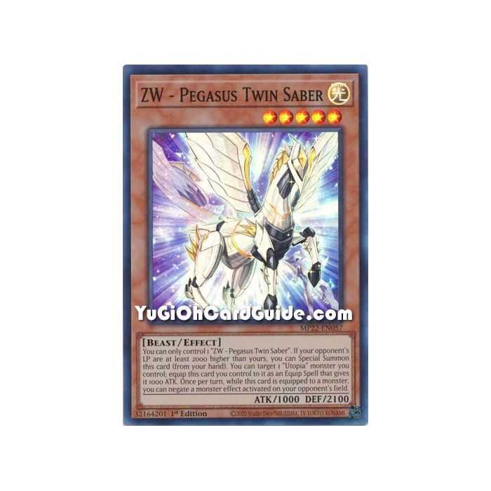 ZW - Pegasus Twin Saber (Super Rare) – 2019 Gold Sarcophagus Mega Pack | Carta YUGIOH en México