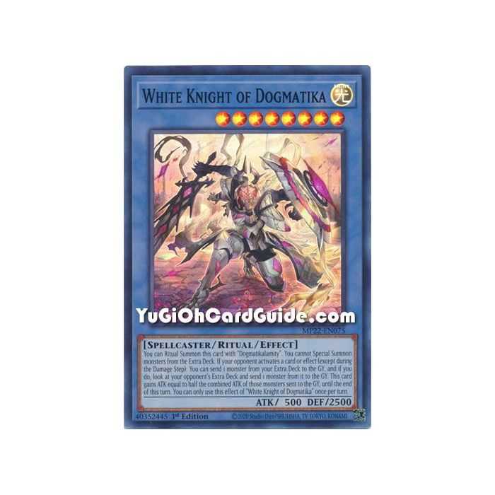 White Knight of Dogmatika (Super Rare) – 2019 Gold Sarcophagus Mega Pack | Carta YUGIOH en México