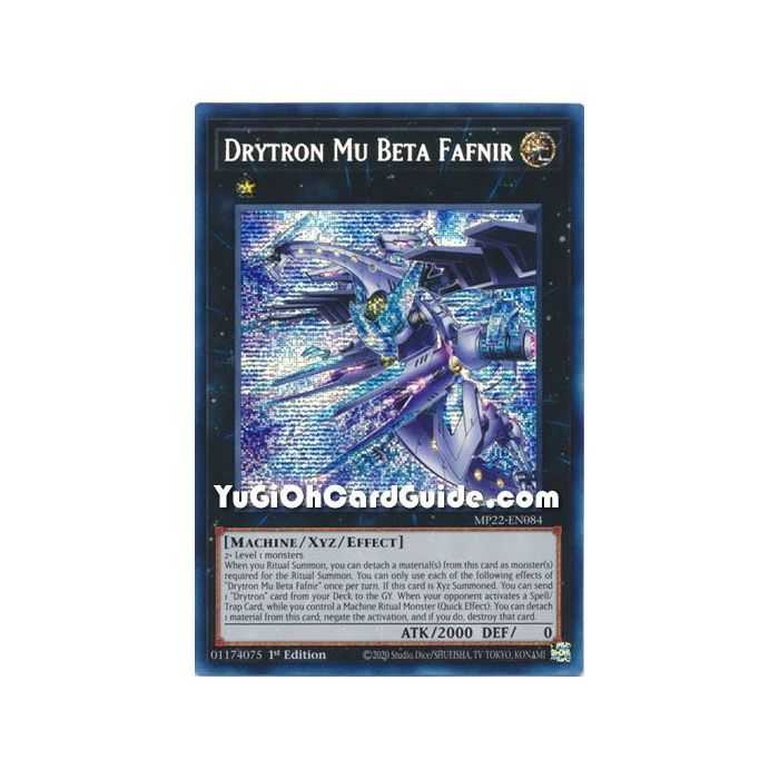 Drytron Mu Beta Fafnir (Prismatic Secret Rare) – 2019 Gold Sarcophagus Mega Pack | Carta YUGIOH en México