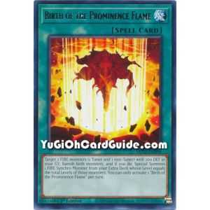 Birth of the Prominence Flame (Rare) – 2019 Gold Sarcophagus Mega Pack | Carta YUGIOH en México
