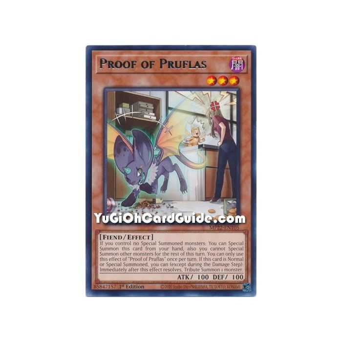Proof of Pruflas (Rare) – 2019 Gold Sarcophagus Mega Pack | Carta YUGIOH en México