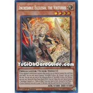 Incredible Ecclesia, the Virtuous (Prismatic Secret Rare) – 2022 Tin of the Pharaohs Gods Mega Pack | Carta YUGIOH en México