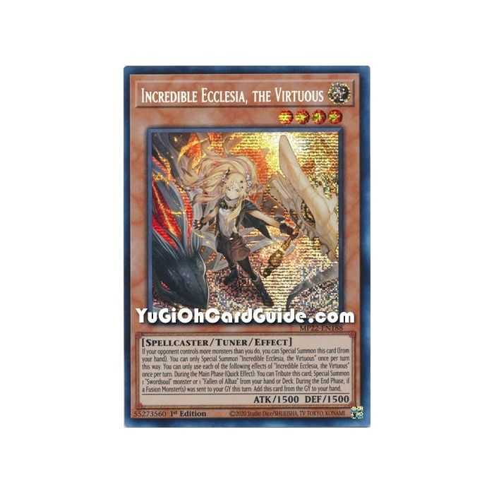 Incredible Ecclesia, the Virtuous (Prismatic Secret Rare) – 2022 Tin of the Pharaohs Gods Mega Pack | Carta YUGIOH en México