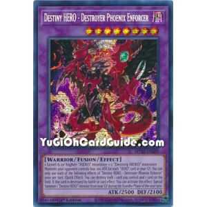 Destiny HERO - Destroyer Phoenix Enforcer (Prismatic Secret Rare) – 2022 Tin of the Pharaohs Gods Mega Pack | Carta YUGIOH en Mé