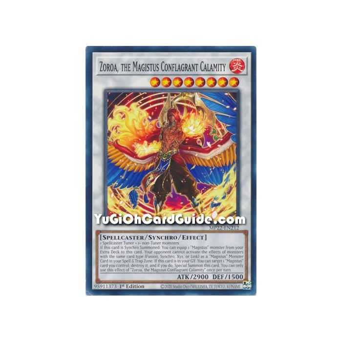 Zoroa, the Magistus Conflagrant Calamity (Common) – 2022 Tin of the Pharaohs Gods Mega Pack | Carta YUGIOH en México