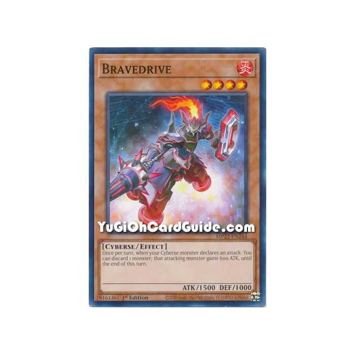 Bravedrive (Common) – 2022 Tin of the Pharaohs Gods Mega Pack | Carta YUGIOH en México