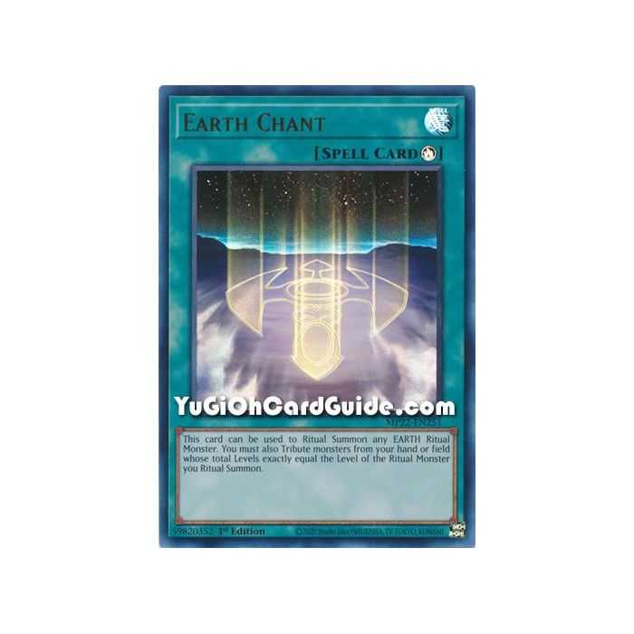 Earth Chant (Ultra Rare) – 2022 Tin of the Pharaohs Gods Mega Pack | Carta YUGIOH en México
