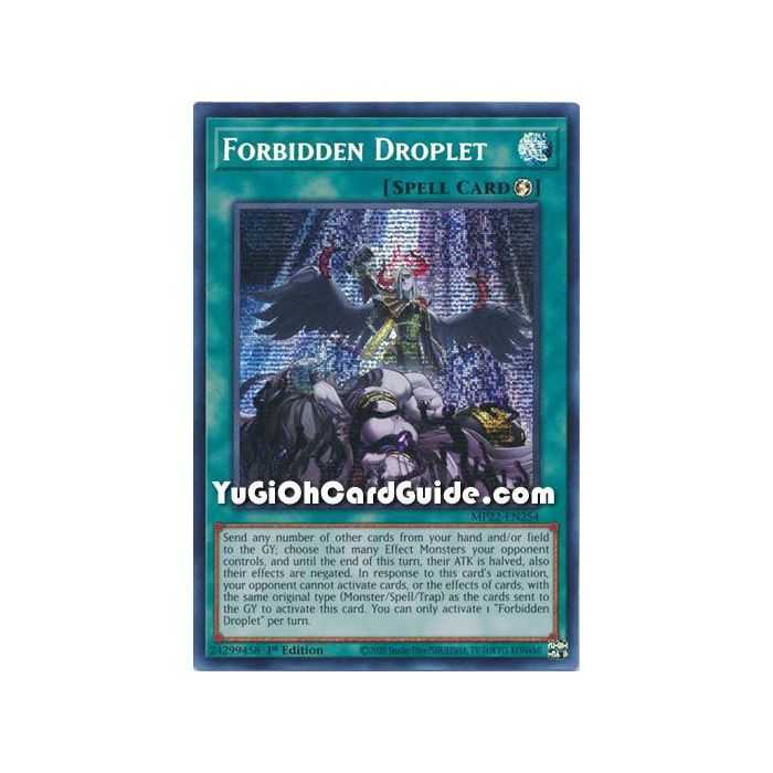 Forbidden Droplet (Prismatic Secret Rare) – 2022 Tin of the Pharaohs Gods Mega Pack | Carta YUGIOH en México