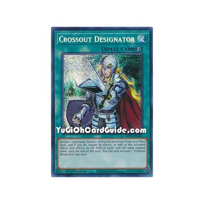 Crossout Designator (Prismatic Secret Rare) – 2022 Tin of the Pharaohs Gods Mega Pack | Carta YUGIOH en México
