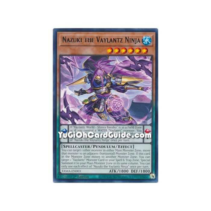 Nazuki the Vaylantz Ninja (Rare) – Tactical Masters | Carta YUGIOH en México
