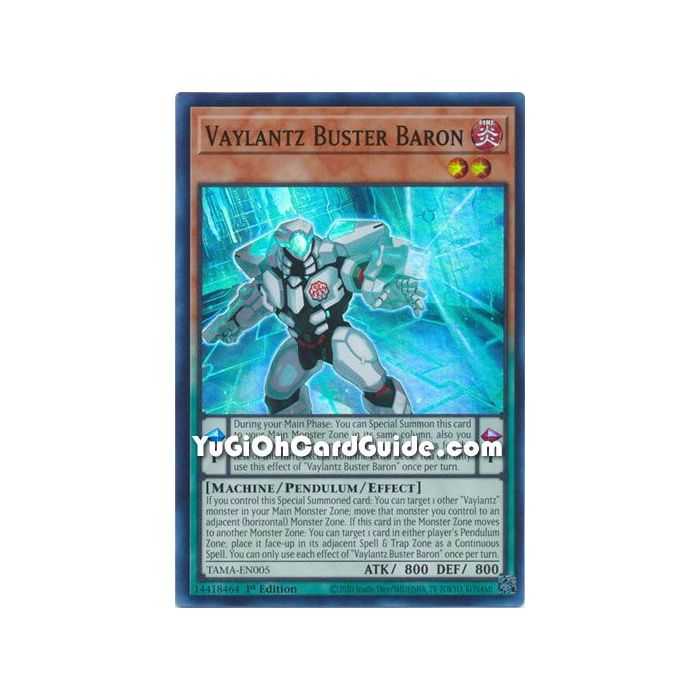 Vaylantz Buster Baron (Super Rare) – Tactical Masters | Carta YUGIOH en México