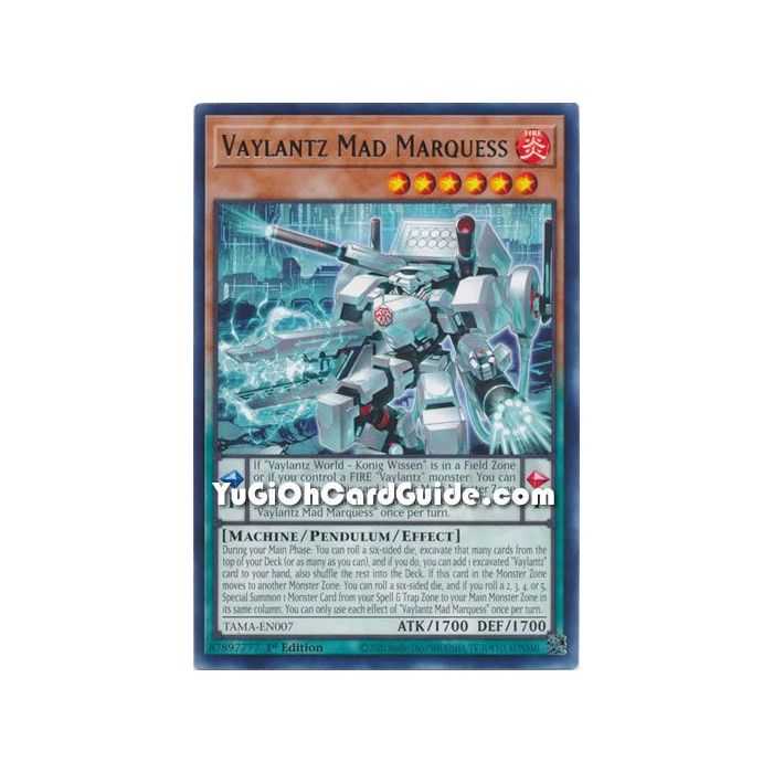 Vaylantz Mad Marquess (Rare) – Tactical Masters | Carta YUGIOH en México