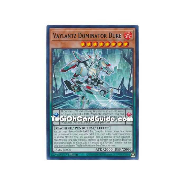 Vaylantz Dominator Duke (Rare) – Tactical Masters | Carta YUGIOH en México