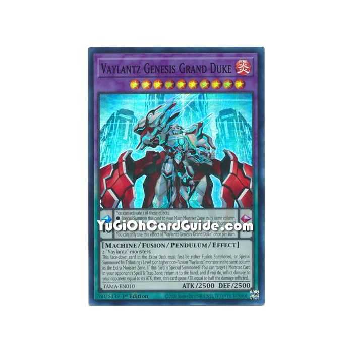 Vaylantz Genesis Grand Duke (Super Rare) – Tactical Masters | Carta YUGIOH en México