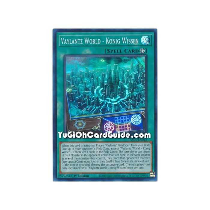 Vaylantz World - Konig Wissen (Super Rare) – Tactical Masters | Carta YUGIOH en México