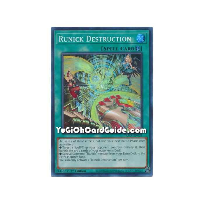 Runick Destruction (Super Rare) – Tactical Masters | Carta YUGIOH en México