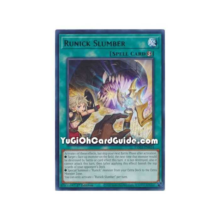 Runick Slumber (Rare) – Tactical Masters | Carta YUGIOH en México