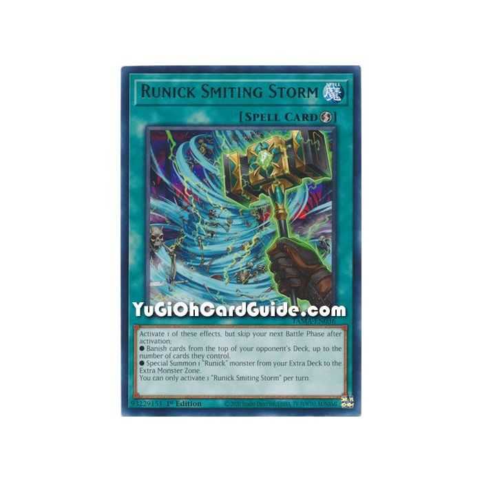 Runick Smiting Storm (Rare) – Tactical Masters | Carta YUGIOH en México