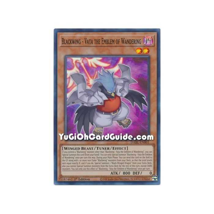 Blackwing - Vata the Emblem of Wandering (Super Rare) – Darkwing Blast | Carta YUGIOH en México