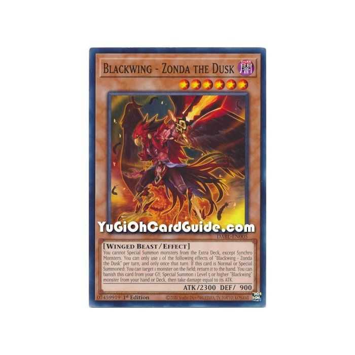 Blackwing - Zonda the Dusk (Common) – Darkwing Blast | Carta YUGIOH en México