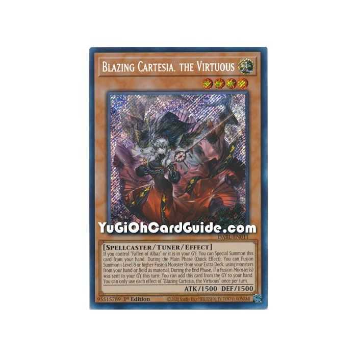 Blazing Cartesia, the Virtuous (Secret Rare) – Darkwing Blast | Carta YUGIOH en México
