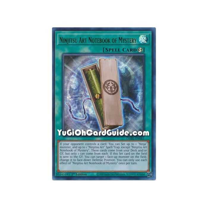 Ninjitsu Art Notebook of Mystery (Ultra Rare) – Darkwing Blast | Carta YUGIOH en México