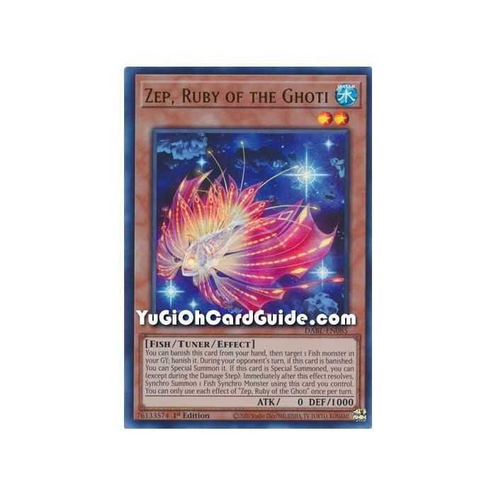 Zep, Ruby of the Ghoti (Ultra Rare) – Darkwing Blast | Carta YUGIOH en México