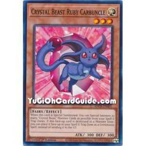 Crystal Beast Ruby Carbuncle (Common) – Starter Deck Legend of the Crystal Beast | Carta YUGIOH en México