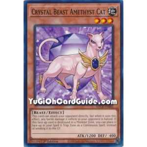 Crystal Beast Amethyst Cat (Common) – Starter Deck Legend of the Crystal Beast | Carta YUGIOH en México