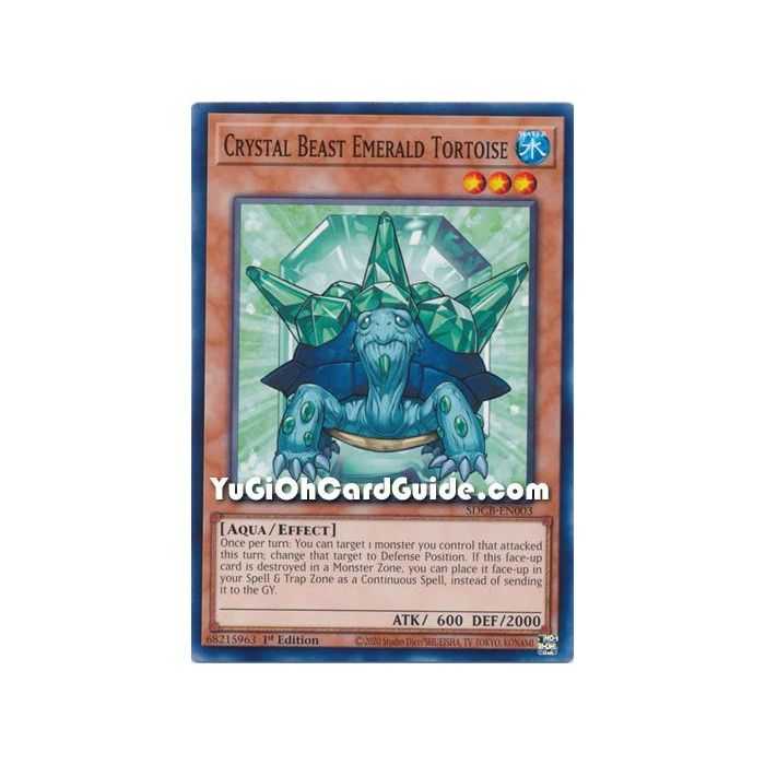 Crystal Beast Emerald Tortoise (Common) – Starter Deck Legend of the Crystal Beast | Carta YUGIOH en México