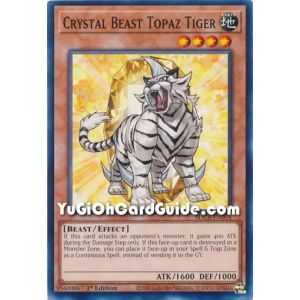 Crystal Beast Topaz Tiger (Common) – Starter Deck Legend of the Crystal Beast | Carta YUGIOH en México