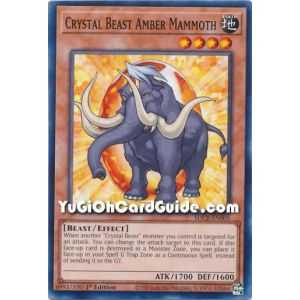 Crystal Beast Amber Mammoth (Common) – Starter Deck Legend of the Crystal Beast | Carta YUGIOH en México