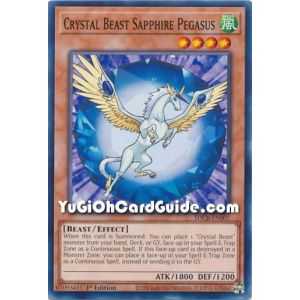 Crystal Beast Sapphire Pegasus (Common) – Starter Deck Legend of the Crystal Beast | Carta YUGIOH en México