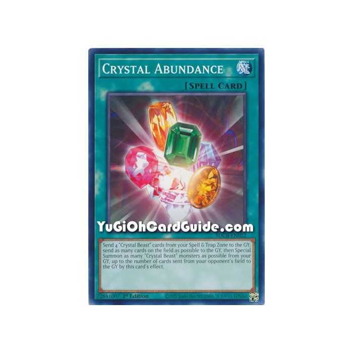 Crystal Abundance (Common) – Starter Deck Legend of the Crystal Beast | Carta YUGIOH en México
