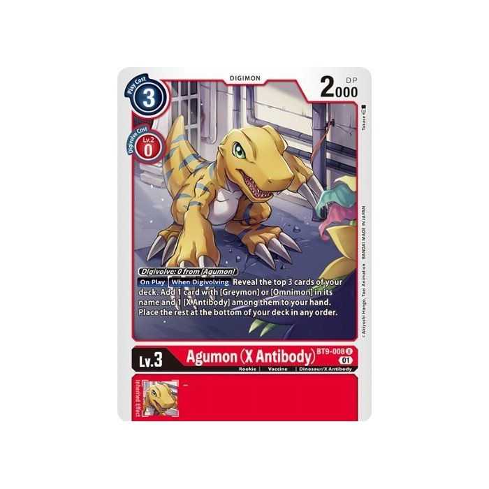 Agumon  (X Antibody) (Uncommon) – BT09 X Record | Carta DIGIMON en México