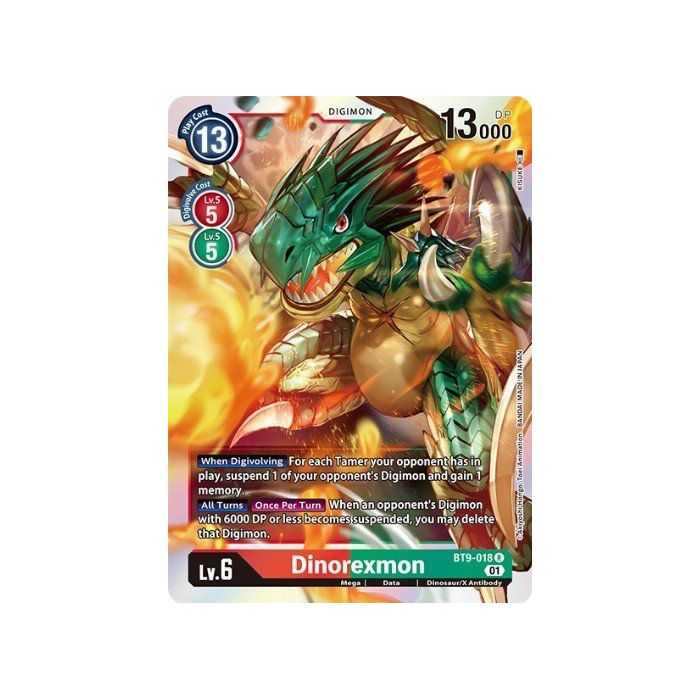 Dinorexmon (Rare) – BT09 X Record | Carta DIGIMON en México