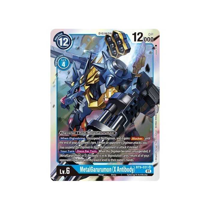 MetalGarurumon (X Antibody) (Super Rare) – BT09 X Record | Carta DIGIMON en México