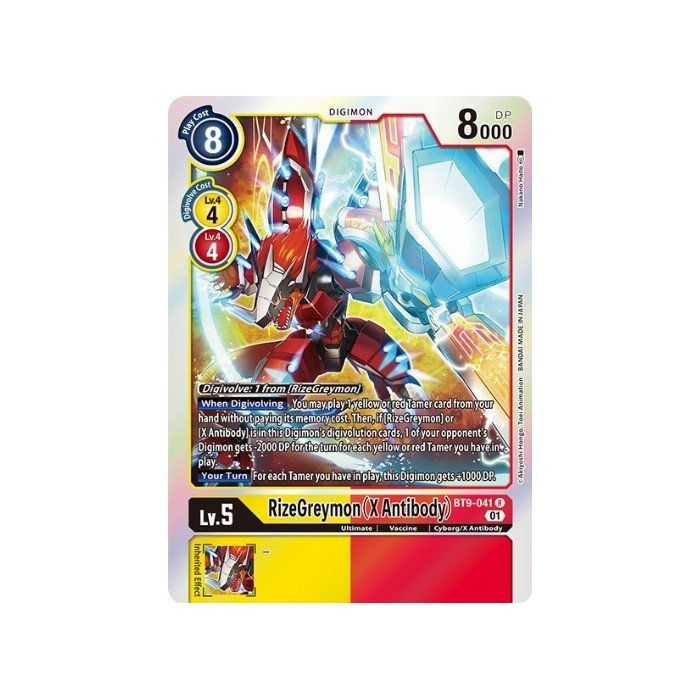RizeGreymon (X Antibody) (Rare) – BT09 X Record | Carta DIGIMON en México