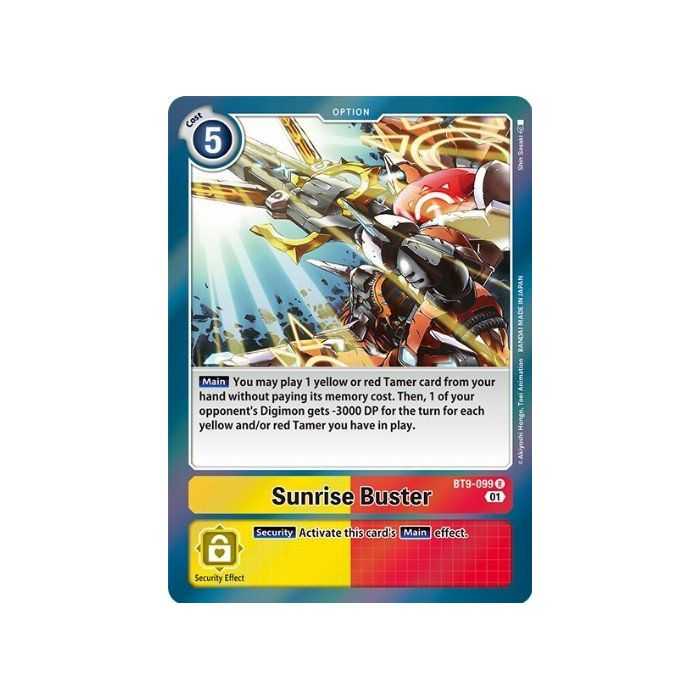Sunrise Buster (Rare) – BT09 X Record | Carta DIGIMON en México
