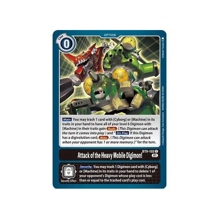 Attack of the Heavy Mobile Digimon! (Common) – BT09 X Record | Carta DIGIMON en México