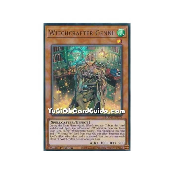 Witchcrafter Genni (Ultra Rare) – Magnificent Mavens | Carta YUGIOH en México