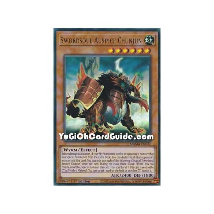Swordsoul Auspice Chunjun (Ultra Rare) – Magnificent Mavens | Carta YUGIOH en México